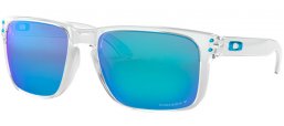 Lunettes de soleil - Oakley - HOLBROOK XL OO9417 - 9417-07 POLISHED CLEAR // PRIZM SAPPHIRE POLARIZED