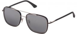 Lunettes de soleil - Police - SPL871  - 579X  MATTE BLACK SHINY PALLADIUM // SMOKE GRADIENT MIRROR SILVER