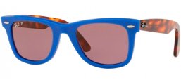 Sunglasses - Ray-Ban® - Ray-Ban® RB2140 ORIGINAL WAYFARER - 1241W0 BLUE // VIOLET POLARIZED