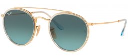 Gafas de Sol - Ray-Ban® - Ray-Ban® RB3647N ROUND DOUBLE BRIDGE - 91233M GOLD // BLUE GREY GRADIENT