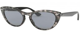 Gafas de Sol - Ray-Ban® - Ray-Ban® RB4314N NINA - 1250Y5 HAVANA GREY // BLUE GOLD MIRROR