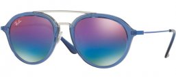 Lunettes Junior - Ray-Ban® Junior Collection - RJ9065S - 7037B1 TRANSPARENT BLUE // GREEN MIRRRO BLUE GRADIENT VIOLET