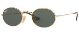 Gafas de Sol - Ray-Ban® - Ray-Ban® RB3547N OVAL - 001 GOLD // GREEN