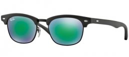 Gafas Junior - Ray-Ban® Junior Collection - RJ9050S - 100S3R MATTE BLACK // LIGHT GREEN MIRROR GREEN