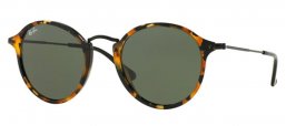 Gafas de Sol - Ray-Ban® - Ray-Ban® RB2447 ROUND - 1157 SPOTTED BLACK HAVANA // GREEN