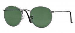 Gafas de Sol - Ray-Ban® - Ray-Ban® RB3447 ROUND METAL - 029 MATTE GUNMETAL // CRYSTAL GREEN