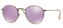 Gafas de Sol - Ray-Ban® - Ray-Ban® RB3447 ROUND METAL - 167/4K DEMIGLOS BRUSCHED BRONZE // LILLAC MIRROR