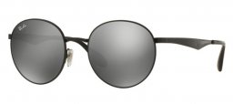 Gafas de Sol - Ray-Ban® - Ray-Ban® RB3537 - 002/6G SHINY BLACK // GREY MIRROR SILVER
