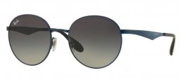Sunglasses - Ray-Ban® - Ray-Ban® RB3537 - 185/11 SHINY BLUE // LIGHT MIRROR BLUE