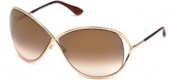 Gafas de Sol - Tom Ford - MIRANDA FT0130 - 28G SHINY GOLD // BROWN GRADIENT MIRROR