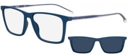 Monturas - BOSS Hugo Boss - BOSS 1151/CS - FLL (KU) MATTE BLUE // CLEAR + CLIP ON BLUE GREY