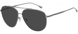 Gafas de Sol - BOSS Hugo Boss - BOSS 1296/F/S - R80 (M9) STEEL METAL DARK RUTHENIUM // GREY POLARIZED