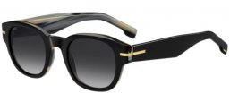 Gafas de Sol - BOSS Hugo Boss - BOSS 1717/S - QF6 (1I) BLACK STRIPED WHITE //  // GREY GRADIENT ANTIREFLECTION