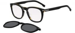 Gafas de Sol - BOSS Hugo Boss - BOSS 1725/G/CS - QF6 (M9) BLACK STRIPED WHITE // CLEAR + CLIP ON GREY POLARIZED