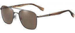 Gafas de Sol - HUGO Hugo Boss - HG 0330/S - R80 (70) STEEL METAL DARK RUTHENIUM // BROWN