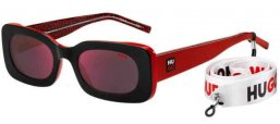 Lunettes de soleil - HUGO Hugo Boss - HG 1220/S - OIT (AO) BLACK RED // RED MIRROR