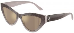 Gafas de Sol - Jimmy Choo - JC5004 - 50465A  SAND GRADIENT GLITTER // LIGHT BROWN MIRROR GOLD