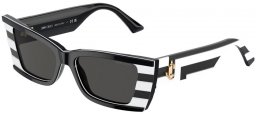 Gafas de Sol - Jimmy Choo - JC5009 - 502987  BLACK AND WHITE // DARK GREY