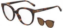 Lunettes de vue - Love Moschino - MOL058/CS - 05L (70) HAVANA // + CLIP BROWN