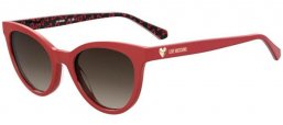 Gafas de Sol - Love Moschino - MOL079/S - 0HZ (HA) RED PATTERNED BLACK // BROWN GRADIENT