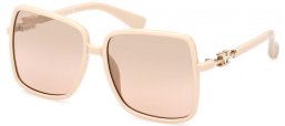 Gafas de Sol - MaxMara - MM0064-H EMME14 - 25G  IVORY // LIGHT BROWN MIRROR