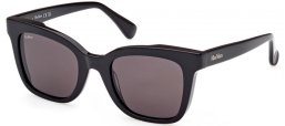 Lunettes de soleil - MaxMara - MM0067 LEE2 - 01A  SHINY BLACK // GREY