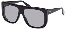 Lunettes de soleil - MaxMara - MM0073 EILEEN - 01A  SHINY BLACK // LIGHT GREY