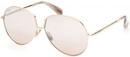 Gafas de Sol - MaxMara - MM0081 DESIGN8 - 32G  SHINY GOLD // LIGHT BROWN MIRROR