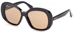 Gafas de Sol - MaxMara - MM0087 EDNA - 01E  SHINY BLACK // LIGHT BROWN