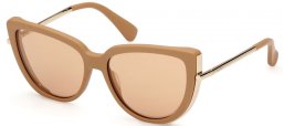 Gafas de Sol - MaxMara - MM0095 LIZ1 - 46G  MATTE LIGHT BROWN // LIGHT BROWN MIRROR