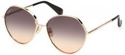 Gafas de Sol - MaxMara - MM0096 MENTON - 32B  SHINY PALE GOLD // GREY GRADIENT