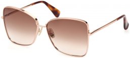 Gafas de Sol - MaxMara - MM0097 MENTON1 - 28F  SHINY ROSE GOLD // BROWN GRADIENT