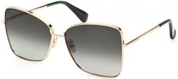 Gafas de Sol - MaxMara - MM0097 MENTON1 - 32P  SHINY PALE GOLD // GREEN GRADIENT