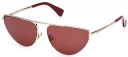 Gafas de Sol - MaxMara - MM0122 - 32S  SHINY PALE GOLD // BORDEAUX