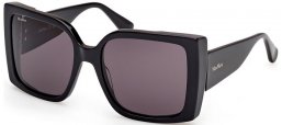 Gafas de Sol - MaxMara - MM0131 HINGE - 01A  SHINY BLACK // DARK GREY