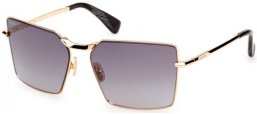 Gafas de Sol - MaxMara - MM0135 MILLER-3 - 30B  SHINY GOLD // GREY GRADIENT