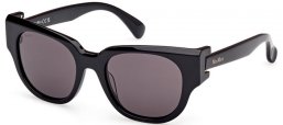 Gafas de Sol - MaxMara - MM0138 CLIP - 01A  SHINY BLACK // GREY