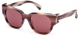 Gafas de Sol - MaxMara - MM0138 CLIP - 65Y  STRIPED BROWN // VIOLET