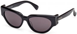 Gafas de Sol - MaxMara - MM0139 CLIP-1 - 01A  SHINY BLACK // GREY