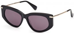 Sunglasses - MaxMara - MM0100 BETH - 01A  SHINY BLACK // GREY