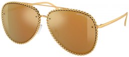 Gafas de Sol - Michael Kors - MK1147 PORTOFINO - 18967P  SHINY GOLD // LIGHT BROWN MIRROR GOLD