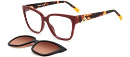 Gafas de Sol - Missoni - MIS 0179/CS - LHF (LA) BURGUNDY // CLEAR + CLIP ON BROWN GRADIENT POLARIZED