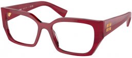 Monturas - Miu Miu - VMU 03VV - 16H1O1  STRIPED BORDEAUX