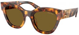 Lunettes de soleil - Miu Miu - SMU 01YS - 14L09Z  HAVANA HONEY // DARK BROWN