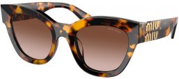 Lunettes de soleil - Miu Miu - SMU 01YS - VAU6S1  HONEY HAVANA // BROWN GRADIENT