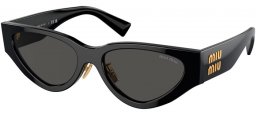 Lunettes de soleil - Miu Miu - SMU 03ZS - 1AB5S0  BLACK // DARK GREY