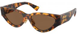 Lunettes de soleil - Miu Miu - SMU 03ZS - VAU06B  HAVANA HONEY // DARK BROWN