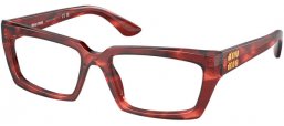 Lunettes de vue - Miu Miu - VMU 04XV - 12Q1O1  STRIPED BORDEAUX