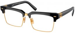 Gafas de Sol - Miu Miu - SMU 10ZS - 1AB08N  BLACK // TRANSPARENT WITH BLUE LIGHT FILTER