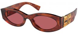 Gafas de Sol - Miu Miu - SMU 11WS - 11Q08S  STRIPED TOBACCO // DARK VIOLET